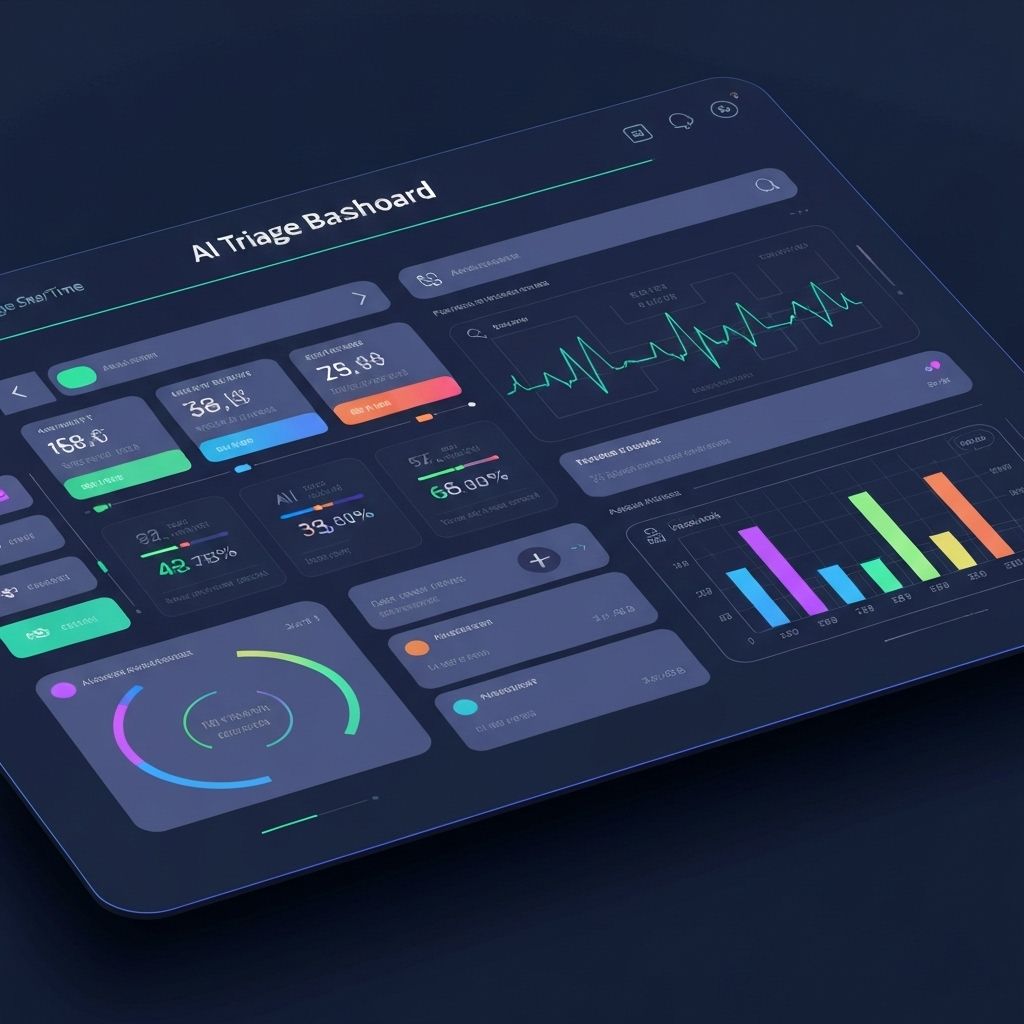 AI triage dashboard showing patient workflow