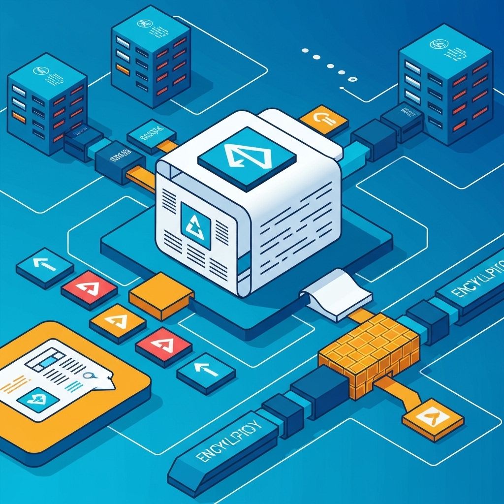 Secure encrypted healthcare data concept